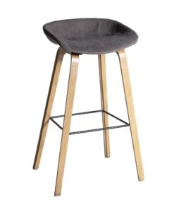 About Stool Gris tapizado