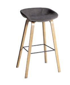 About Stool Gris tapizado